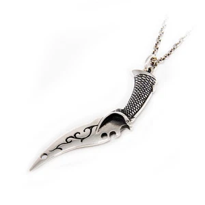 GURKHA KUKRI MACHETE 925 STERLING SILVER BIKER ROCKABILLY GOTHIC PENDANT jo-052