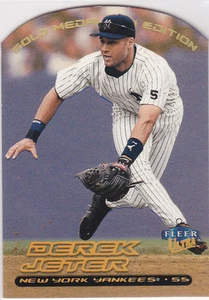 DEREK JETER Die-Cut GOLD MEDALLION Fleer Ultra Insert Card NEW YORK YANKEES! - Picture 1 of 2