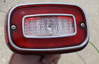 1971 1972 1973 Chevrolet Vega Reverse Back Up Tail Light Lens & Fixture OEM GM - Image 1 of 4