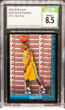2005-06 Bowman Chris Paul Draft Picks & Prospects #111 RC Rookie CSG 8.5 