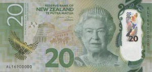 New Zealand - $20 Polymer Note - Wheeler - $20 AL16 900000 - Bild 1 von 2