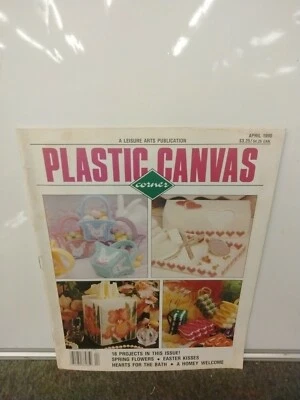 Plastic Canvas Corner Magazine ~ April 1990, 18 plastic canvas projects - Image 1 of 2