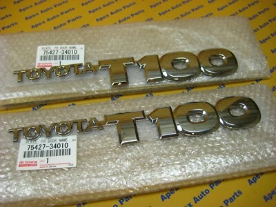 Toyota T100 Chrome Fender Emblems Set of 2  Factory Genuine OEM Part 1993-1998 - Image 1 of 4