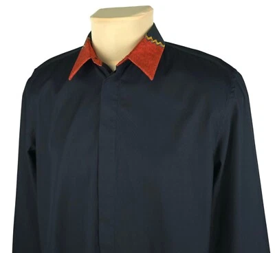 Givenchy Mens Black Cotton Cuban Fit Long Sleeve Shirt Size 41 - Image 1 of 4