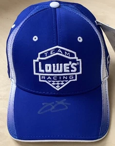 Jimmie Johnson 48 Autographed Hat Cap Team Lowes Racing Nascar HMS Team NWT - Picture 1 of 9