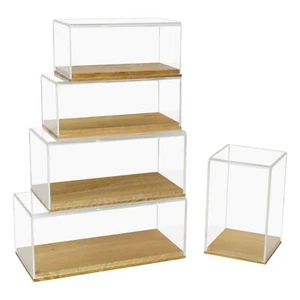 HMF Acrylic Display Case Showcase for Model Cars with Wooden Base Scale 1:18 - 1:43 - Picture 1 of 22