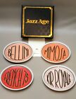 Jazz Age Porcelain Coasters ~ 1920's style ~ Set of 4 ~ Nice!