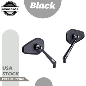 Black Axion Performance Style Rear View Mirrors For Harley Road Street Softail - Picture 1 of 13