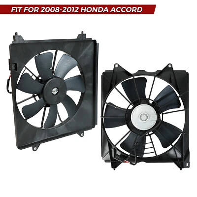2PCS AC Condenser Cooling Radiator Fan For 2008-2012 Honda Accord 611130+601130 Foto 1 de 4