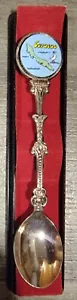 Travel Souvenir Curacao Caribbean Island Collector Spoon Ceramic Tile Top - Picture 1 of 8