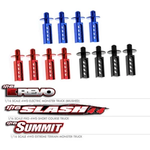 JUEGO DE POSTES DE CARROCERÍA DE ALUMINIO F&R 7015 PARA CAMIÓN A CONTROL REMOTO TRAXXAS 1/16 MINI E-REVO Summit Slash - Imagen 1 de 13