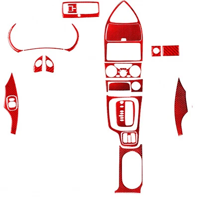 Kits interiores completos de fibra de carbono rojo 21 piezas cubierta embellecedor para Toyota Celica 2000-2005 Foto 1 de 4