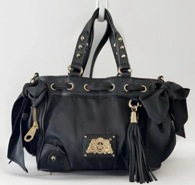 Bolso de ensueño negro de nailon Malibu Juicy Couture COMO NUEVO SIN ETIQUETAS Y2K Foto 1 de 4
