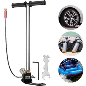 4500 PSI 3 Stage High Pressure Hand Pump PCP Air Gun Rifle Filling Pump W/ Gauge - Picture 1 of 12