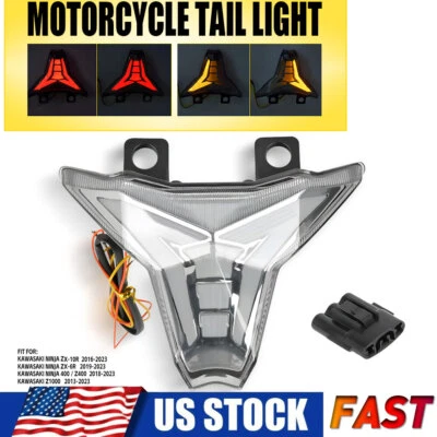 Luz trasera LED integrada intermitente para Kawasaki Z1000 Ninja ZX-10R 2016-2024 Foto 1 de 4
