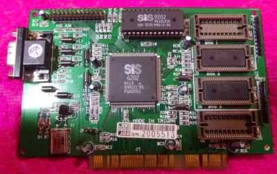 g Vintage PCI Video Card SIS PCI 6202 9619 PGA0201 VGA 1MB 4208 - Image 1 of 4