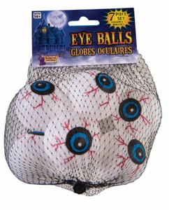 Bag Of Eyeballs Halloween Prop 7 Pieces - Picture 1 of 2