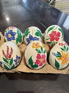 Vintage Chinese Hand Painted Eggs, spring design, real egg shell, set of 10 - Picture 1 of 3
