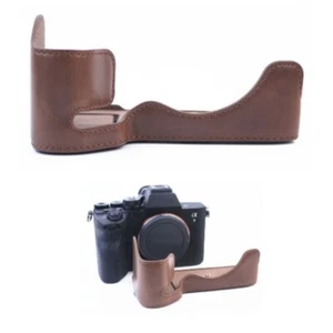 Half Body Case Handgrip PU Leather Camera Cover Battery For Sony A7M4 A7S3 A1 - Bild 1 von 7