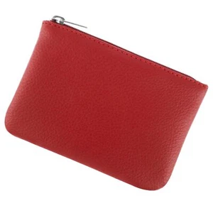 Vegan Leather Coin Purse Change Holder Coin Pocket Key Headset Lipstick Holder - Picture 1 of 8