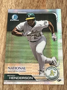 2019 RICKEY HENDERSON Bowman CHROME Wrapper Redemption REFRACTORS #BNR-RH GOAT - Picture 1 of 2