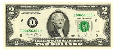 Usa-Federal Reserve ... P-516a ... 2 Dollars ... 2003 ..  Choice  *UNC* Replacem - Image 1 of 2