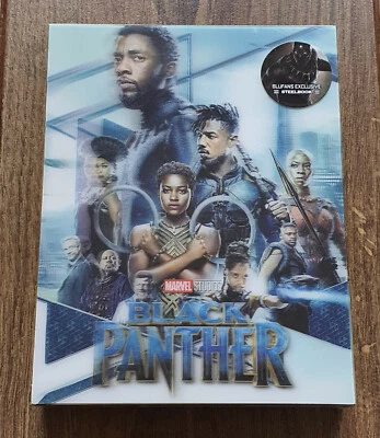 Black Panther Blufans Exclusive Steelbook Double Lenticular Brand New - Image 1 of 4