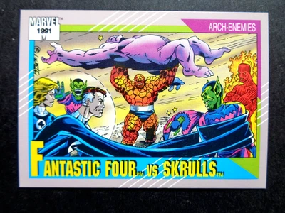 1991 IMPEL *MARVEL UNIVERSE II* CARD #92 FANTASTIC FOUR vs SKRULLS NM - Image 1 of 2