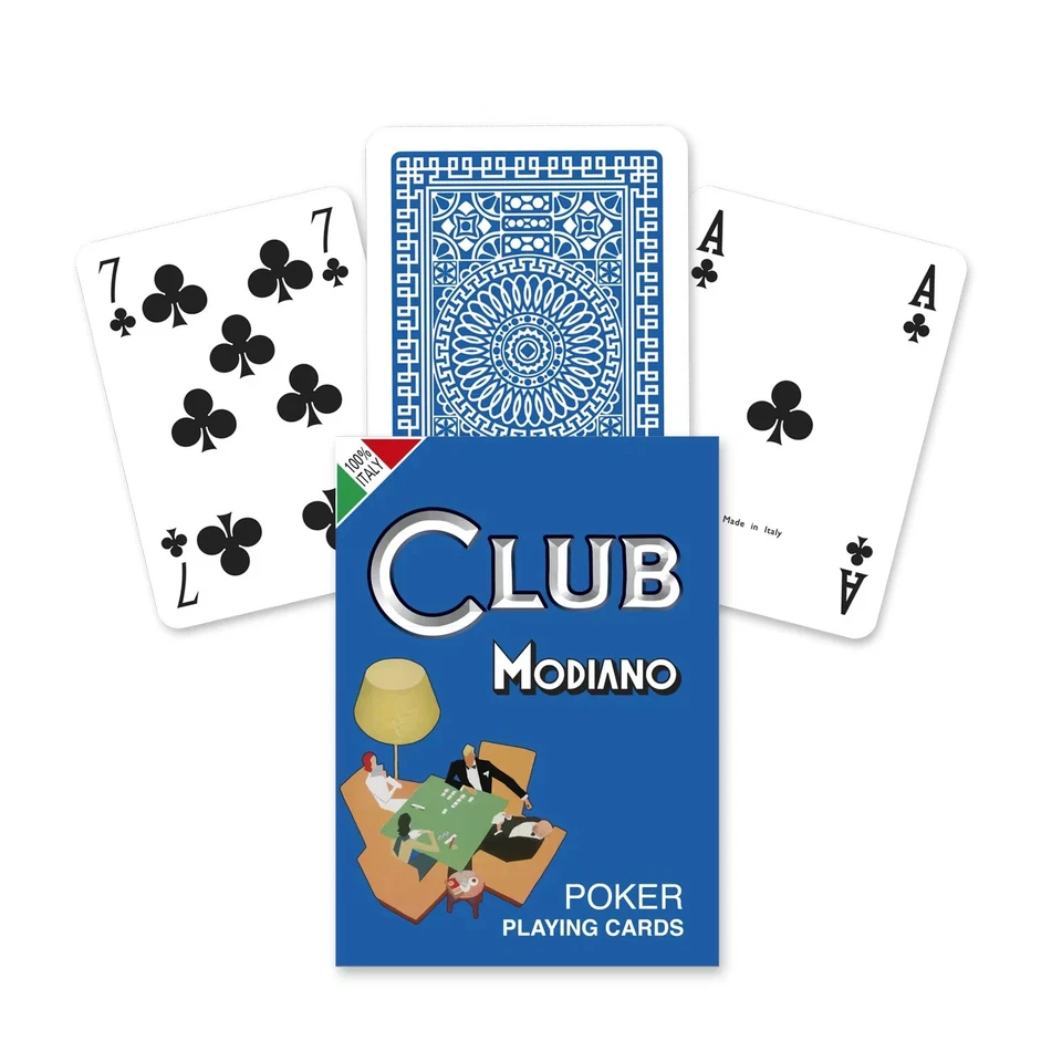 Carte da gioco MODIANO "Poker Club" Blu - Immagine 1 di 1
