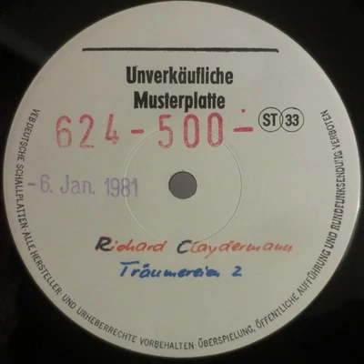 unverkäufliche Musterplatte Intershop    Richard Clayderman  Träumereien 2 - Bild 1 von 3