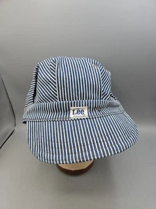 Vintage 1950s LEE JEANS SANFORIZED DENIM ENGINEERS HAT Union Made Workwear USA - Picture 1 of 11