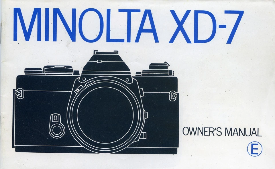 Minolta XD-7 - Owner's Manual - Image 1 of 1