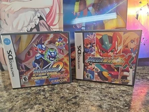 Mega Man Star Force 2 Zerker X Saurian & Zx Nintendo DS Estuches vacíos y manual - Imagen 1 de 8