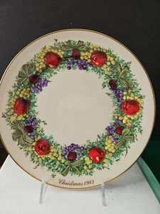 Lenox Colonial Christmas 1983 Wreath Plate 3rd Limited Edition Maryland USA - Picture 1 of 7