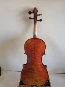 Master 4/4 violin Stradi model Flamed maple back spruce top hand carved K0183 - Picture 1 of 7