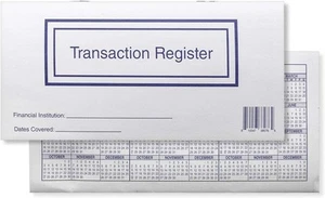 Checkbook Registers for Personal Checkbook, Transactions White and Blue - Picture 1 of 5