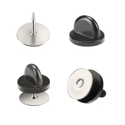 Tachuelas de corbata pasadores en blanco con respaldos de pasador de goma PVC, 50 pares de cierre de bloqueo Foto 1 de 4