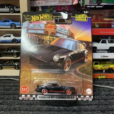 Hot Wheels Premium 2025 Boulevard Porsche 911 Carrera RS 2.7 1:64 Black - Image 1 of 4