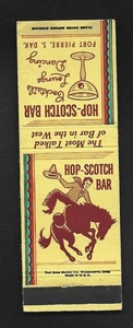 1940 Fort Pierre, SD - Hop-Scotch Bar Publicidad Matchcover - Imagen 1 de 1
