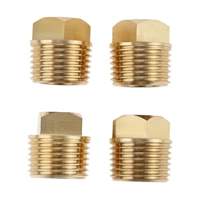 4Pc Brass 1/2" Npt Brass Garboard Boat Drain Plug For Grease/Refrigeration/Fuel - Image 1 of 4