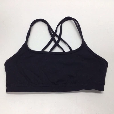 Athleta Strappy Sports Bra Running Black Womens Soft Size XS Exercise Athletic - Image 1 of 4