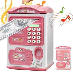 Elektronische ATM Geldautomat Spardose Euro Münzbank Kinder Sparschwein mit PIN - Bild 1 von 15