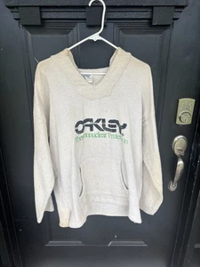 RARE Vintage OAKLEY Thermonuclear Protection  Hoodie Drug Rug Material Size XL - Picture 1 of 6