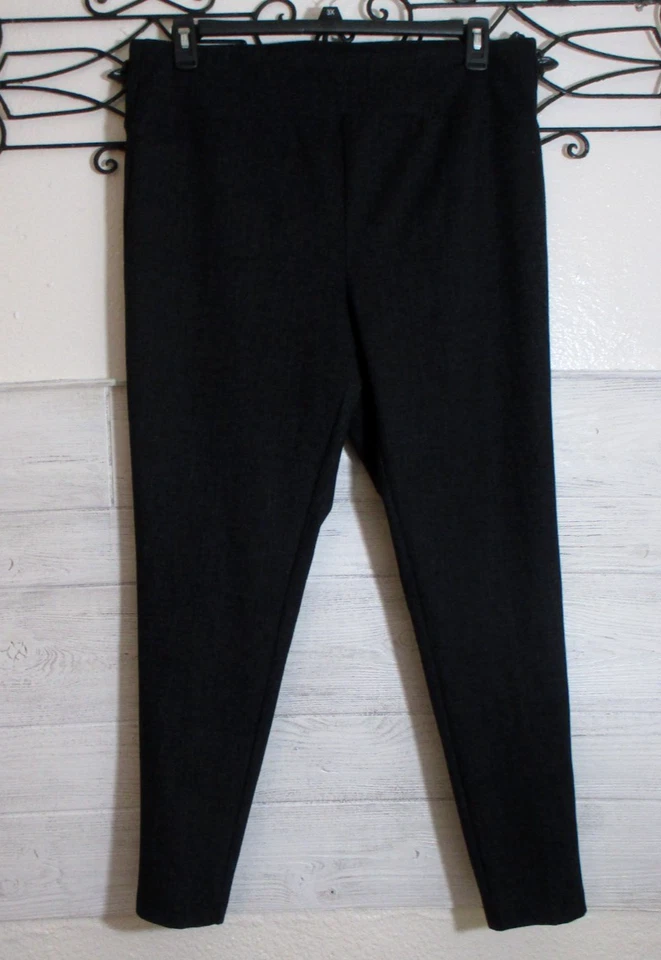 Zac & Rachel Pull On Stretch Pants Women's Size XL Black Gray Tapered Leg - Image 1 of 4