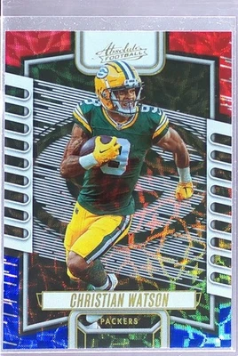 2023 Absolute Christian Watson Red, White, and Blue Kaleidoscope #95 Packers - Image 1 of 2