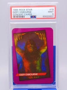 1985 AGI Rock Star 1st Series Concert Card #19 Ozzy Osbourne PSA Graded MINT 9 - Picture 1 of 3