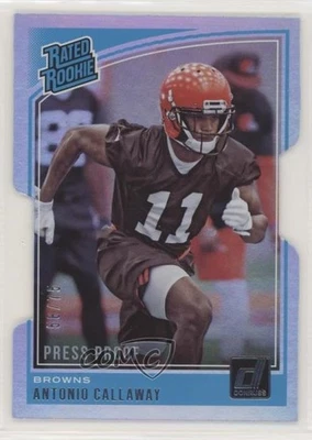 2018 Donruss Rated Press Proof Silver Die-Cut /75 Antonio Callaway Rookie RC - Image 1 of 2