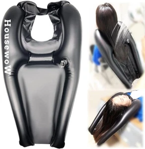 Inflatable Shampoo Bowl, Portable 3.62x14.96x3.94 Inch (Pack of 1), Black  - Picture 1 of 6