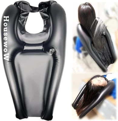 Inflatable Shampoo Bowl, Portable 3.62x14.96x3.94 Inch (Pack of 1), Black  - Image 1 of 4