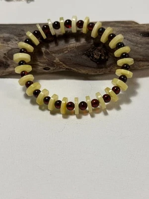 Armband Naturbernstein, Handgefertigt, Unikat - Bild 1 von 3